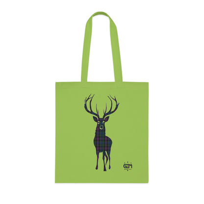 Reversible Scotland Tartan Stag Cotton Tote Bag - Rankin Tartan