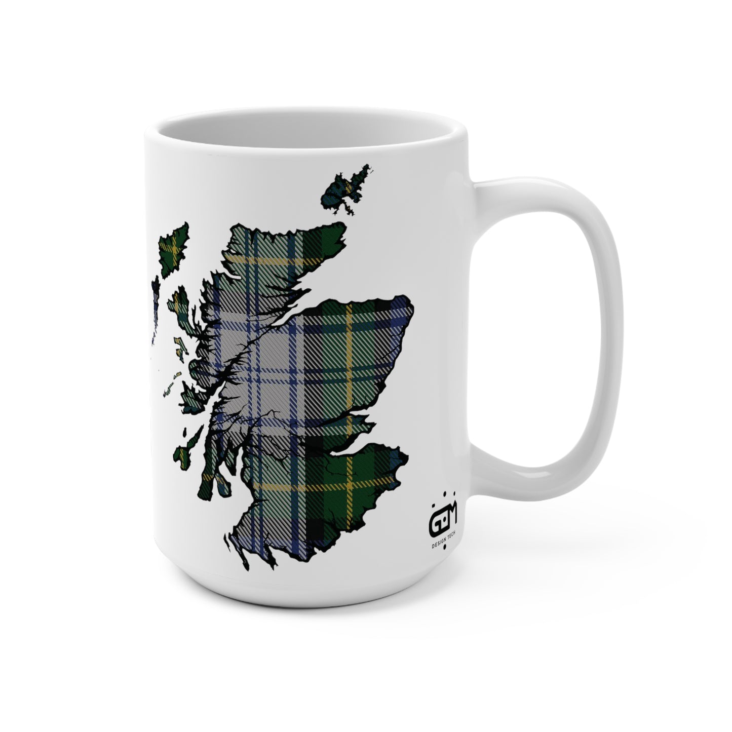 Scotland Map Mug 15oz, Gordon Dress Tartan