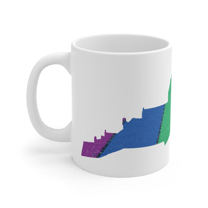 Edinburgh Castle Pride Road Art Mug, White