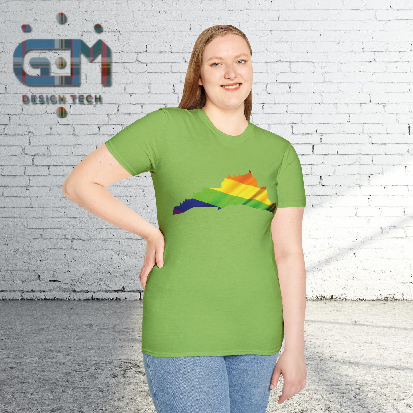 Edinburgh Castle Pride Flag Art Unisex T-Shirt