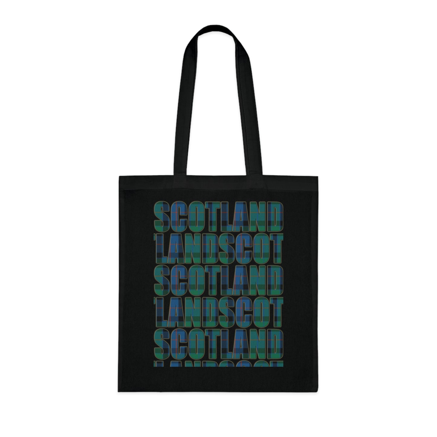 Reversible Scotland Tartan Map Cotton Tote Bag - Flower of Scotland Tartan