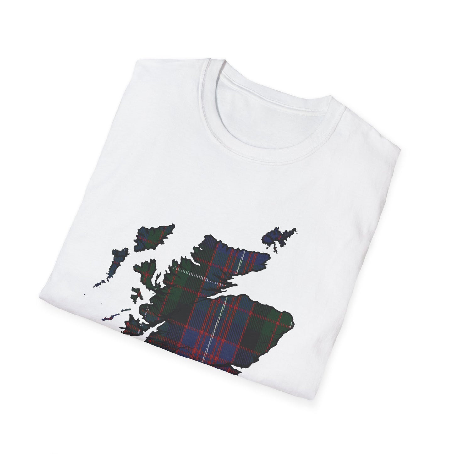 Tartan Ecosse Carte Softstyle T-Shirt Unisexe - Rankin Tartan Tee 