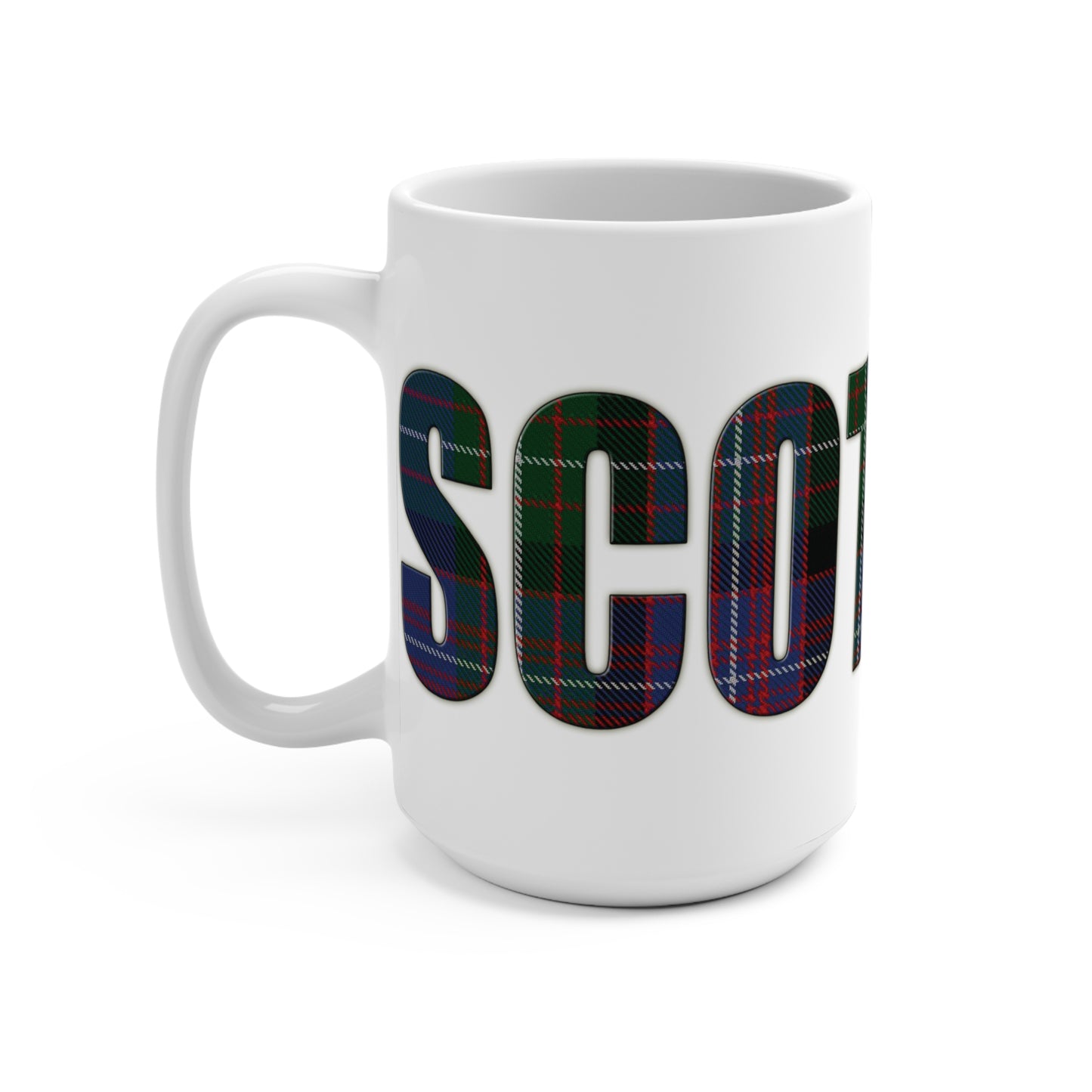 Scotland Lettering Tartan Mug 15oz, Rankin Tartan