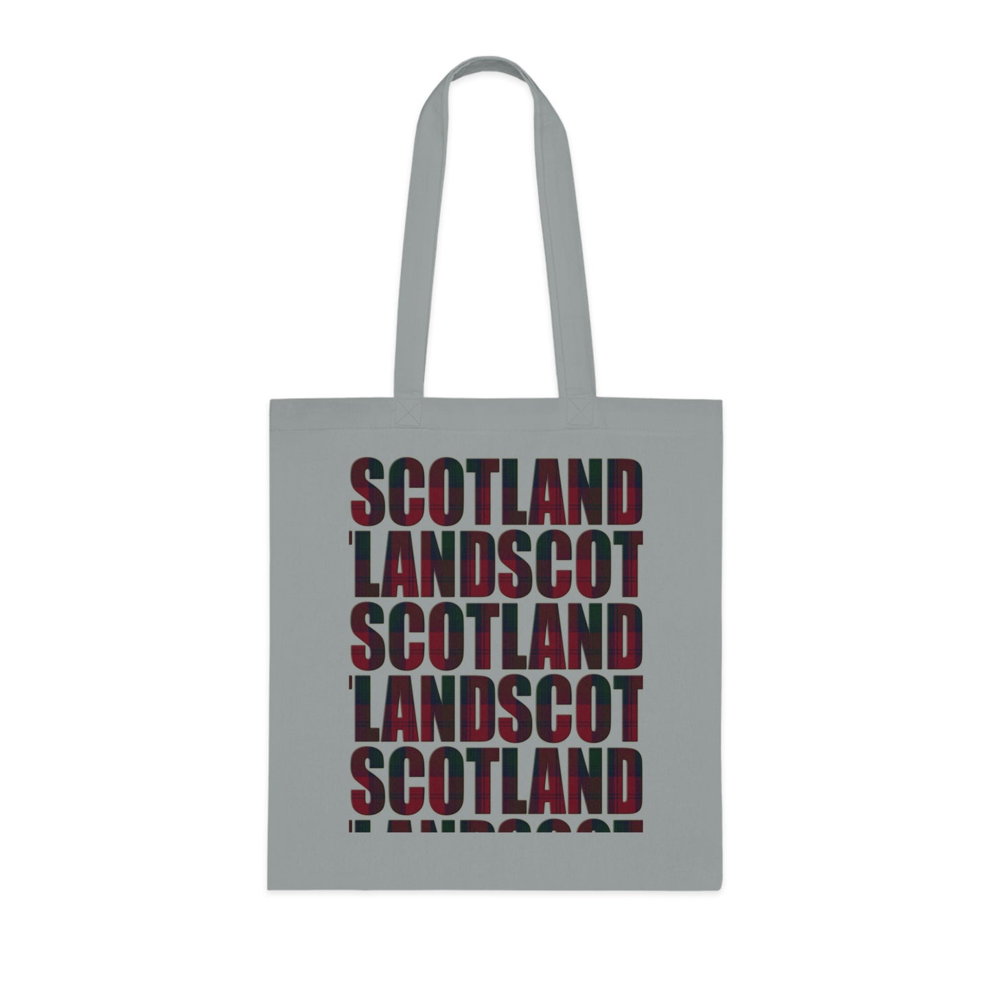 Reversible Scotland Tartan Map Cotton Tote Bag - Lindsay Tartan