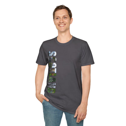 Scotland Photo Lettering Softstyle Unisex T-Shirt, Scottish Landmark Shirt