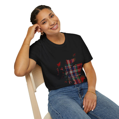 Scotland Tartan Map Softstyle Unisex T-Shirt - MacFarlane Tartan Tee