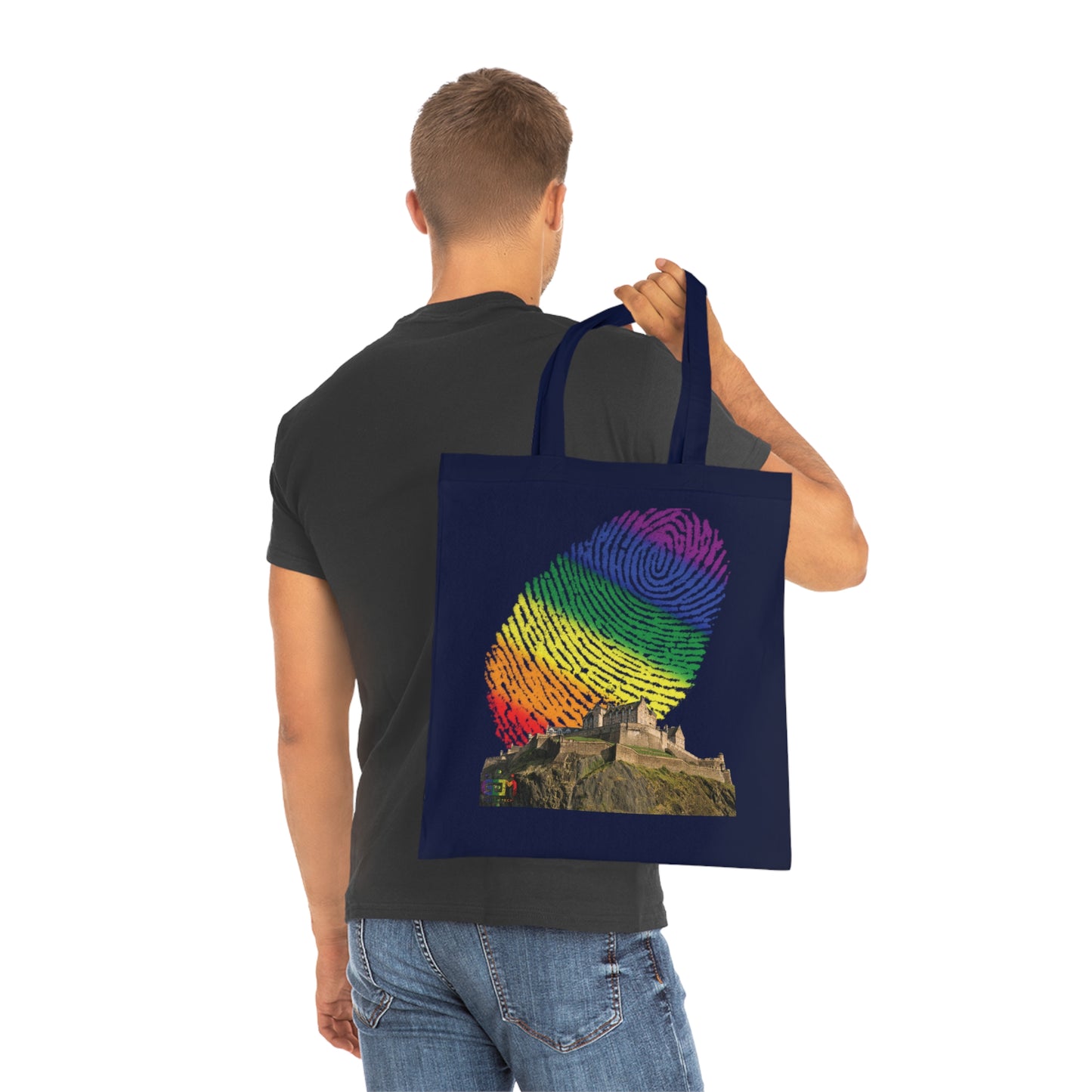 Edinburgh Castle Pride Fingerprint Sky Cotton Tote Bag