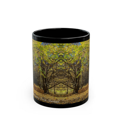 Autumn in Scotland Photo Mug, Coffee Cup, Tea Cup, Scottish Art, Scottish Parks, Scottish Nature, Strathclyde Country Park, Black