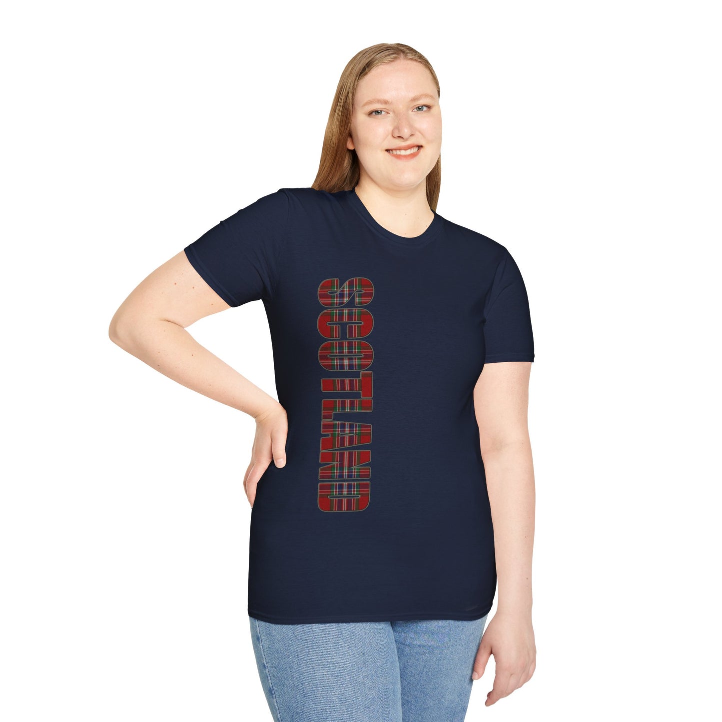 Scotland Lettering Tartan Softstyle Unisex T-Shirt, MacFarlane Tartan Tee