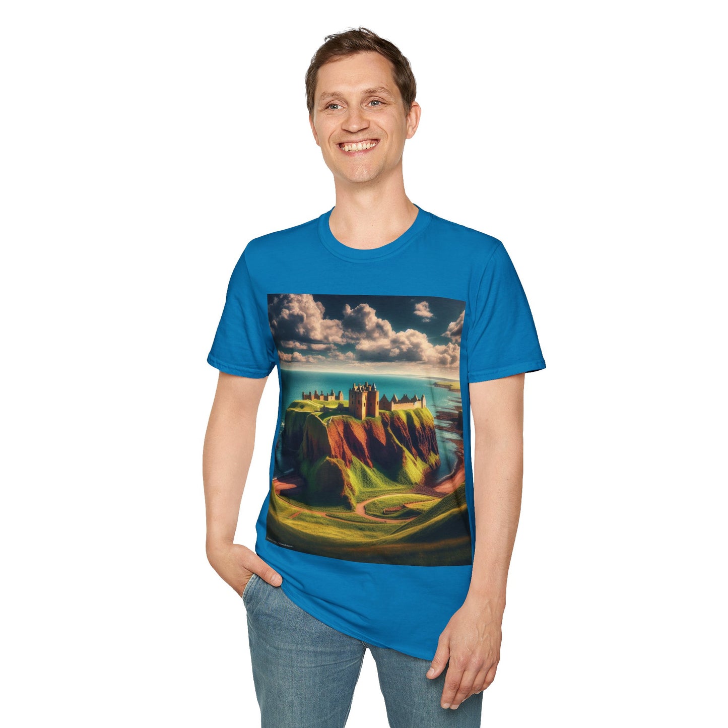 Dunnottar Castle - Stonehaven Softstyle T-Shirt, Unisex Tee, Scottish Landmarks, Various Colours