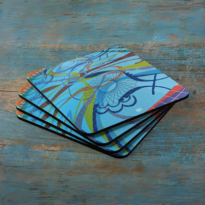 Scotland Up Close Cork Coaster Set - Various Scenes