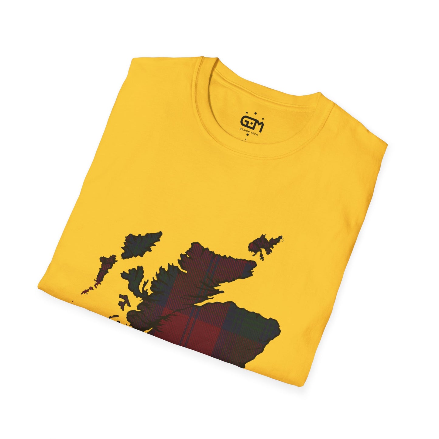 Scotland Tartan Map Softstyle Unisex T-Shirt - Lindsay Tartan Tee