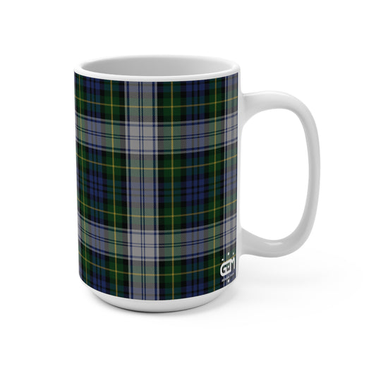 Scottish Tartan Mug 15oz, Gordon Dress Tartan