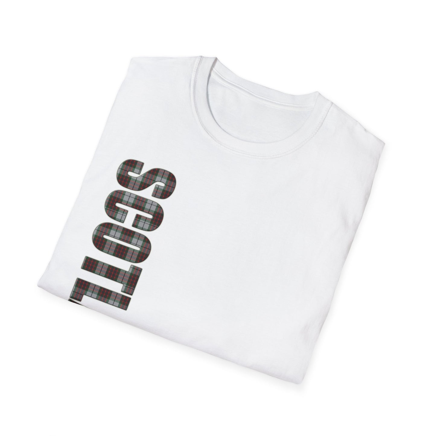 Tartan Scotland Lettering Softstyle Unisex T-Shirt, Fraser Tartan Tee