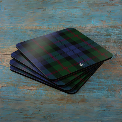 Scottish Tartan Cork Coaster Set (A-F)