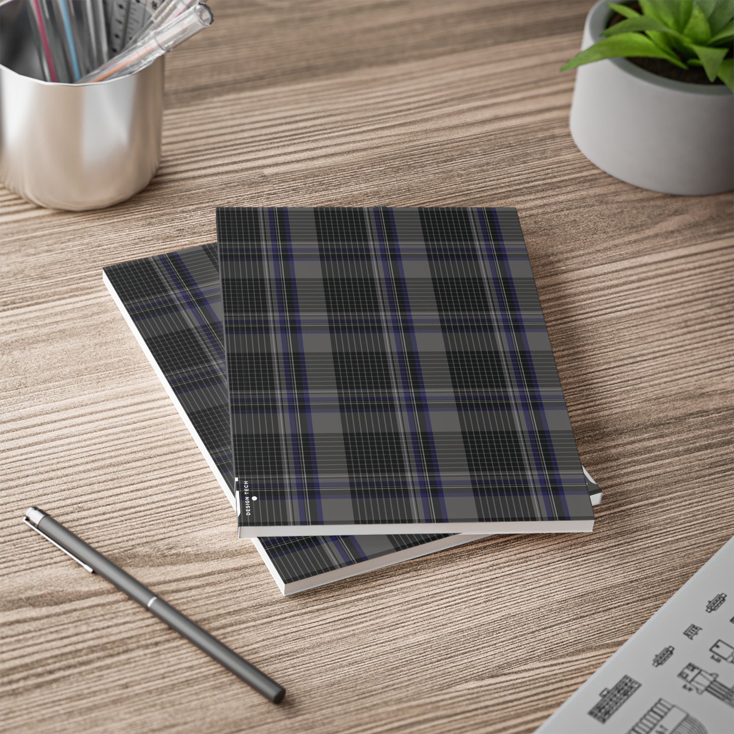 Scottish Tartan Softcover A5 Notebook - Hood