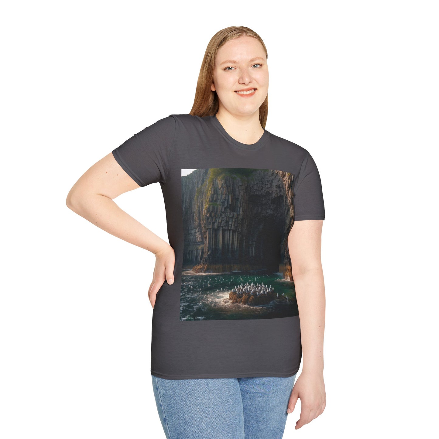 Fingal's Cave - Staffa Softstyle T-Shirt, Unisex Tee, Scottish Landmarks, Various Colours