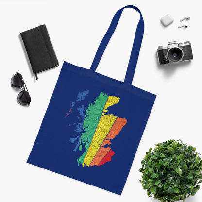 Scotland Pride Road Clan Map Cotton Tote Bag