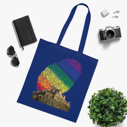 Edinburgh Castle Pride Fingerprint Sky Cotton Tote Bag