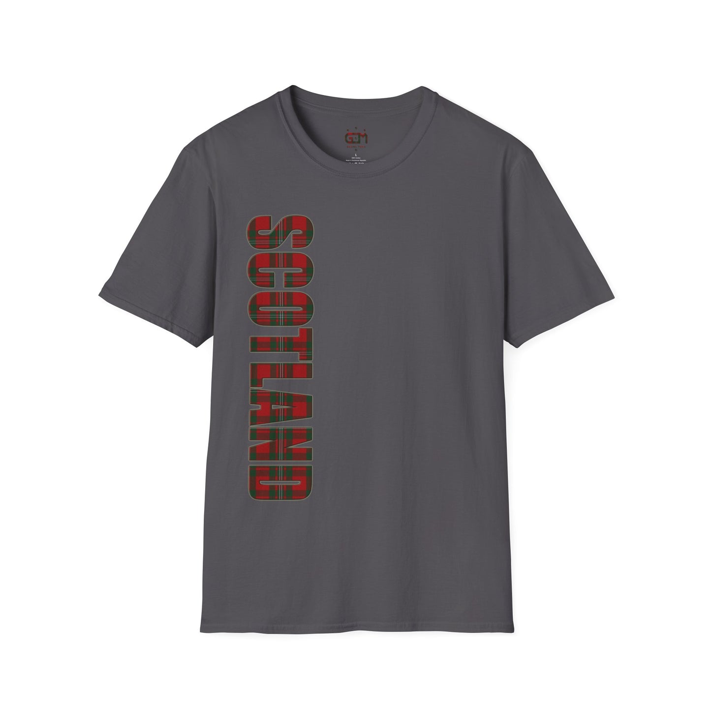 Scotland Lettering Tartan Softstyle Unisex T-Shirt, MacGregor Tartan Tee