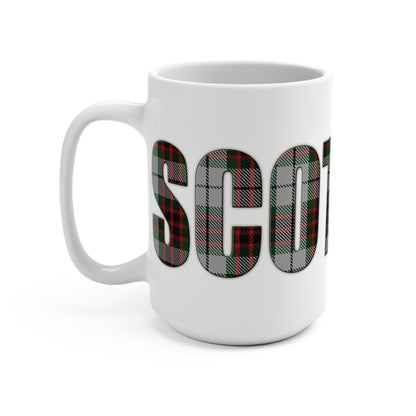 Scotland Lettering Tartan Mug 15oz, Fraser Tartan