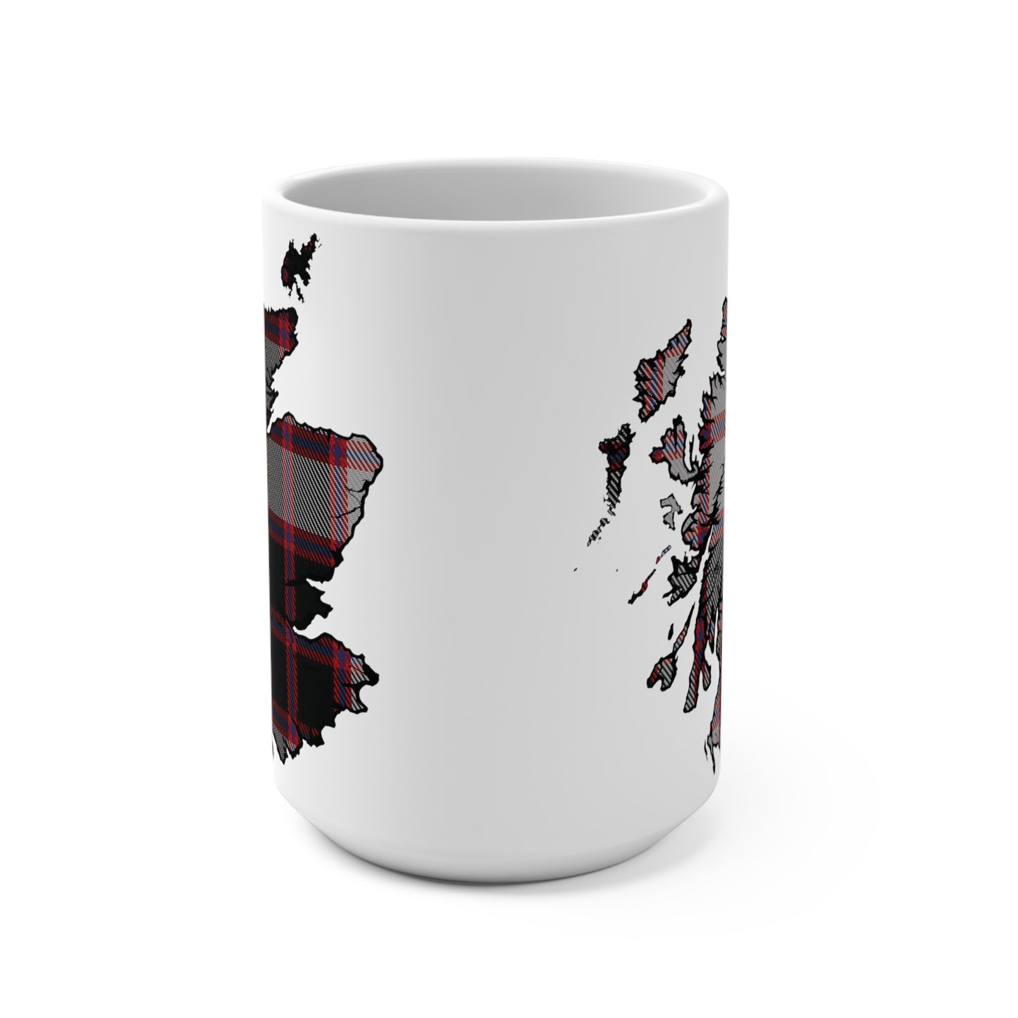 Scotland Map Mug 15oz, MacPherson Tartan