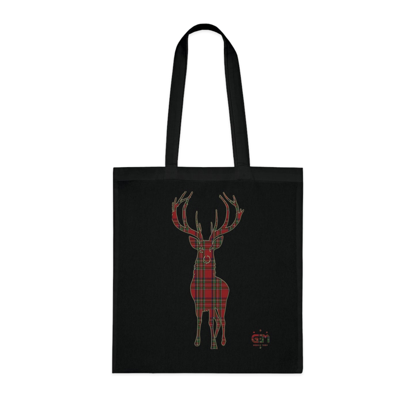 Reversible Scotland Tartan Stag Cotton Tote Bag - Stewart Royal Tartan