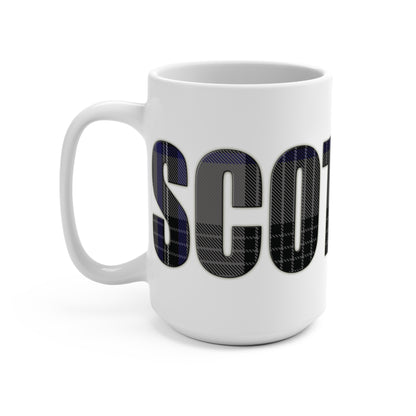 Scotland Lettering Tartan Mug 15oz, Hood Tartan