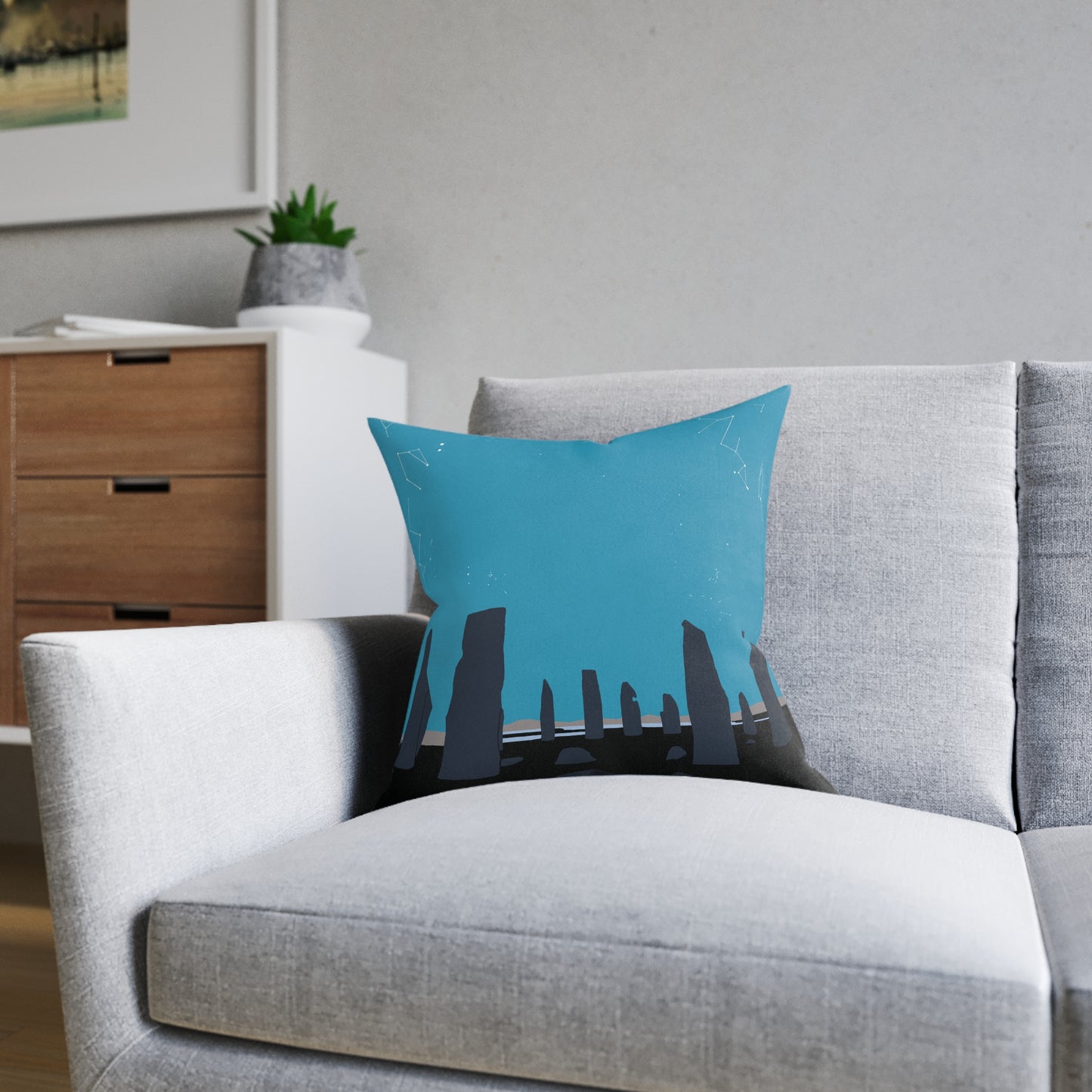 Coussins carrés Scotland Art Silhouette : différentes tailles