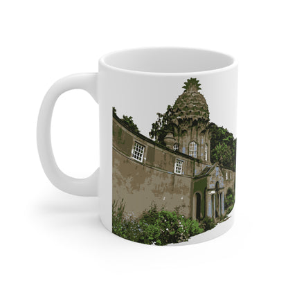 Dunmore Pineapple Art Mug, Coffee Cup, Tea Cup, Scotland, White