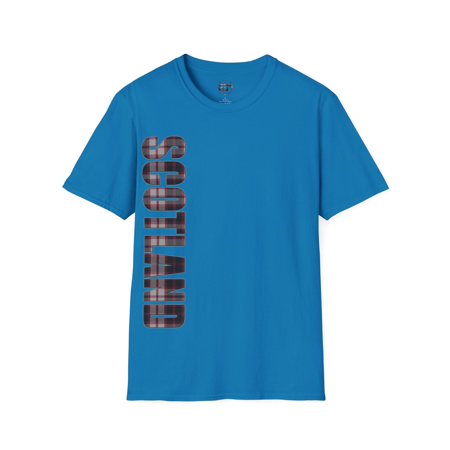 Scotland Lettering MacPherson Tartan Softstyle T-Shirt, Unisex Tee, Various Colours