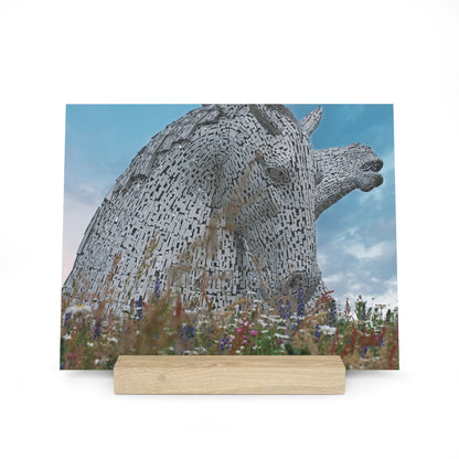 Photo Collection Gallery Stand Kelpies, Oak Picture Stand, Scotland Art, Scenery, Landmarks, Various Sizes