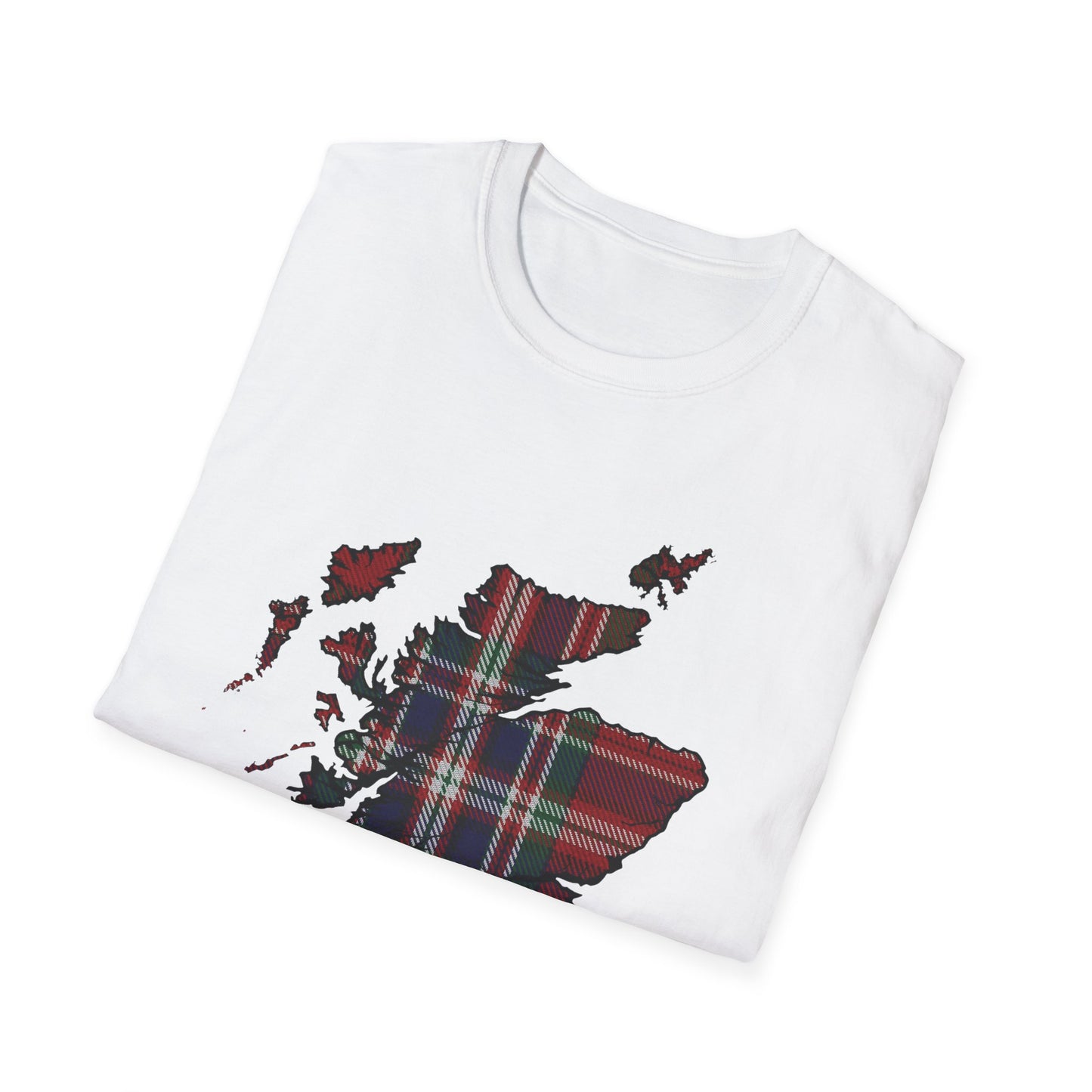 Tartan Scotland Map Softstyle Unisex T-Shirt - MacFarlane Tartan Tee