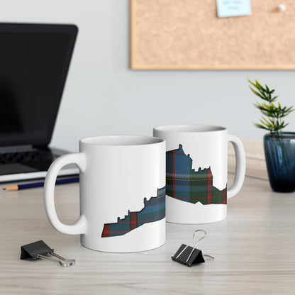 Tartan Edinburgh Castle - Anderson Old Mug, White