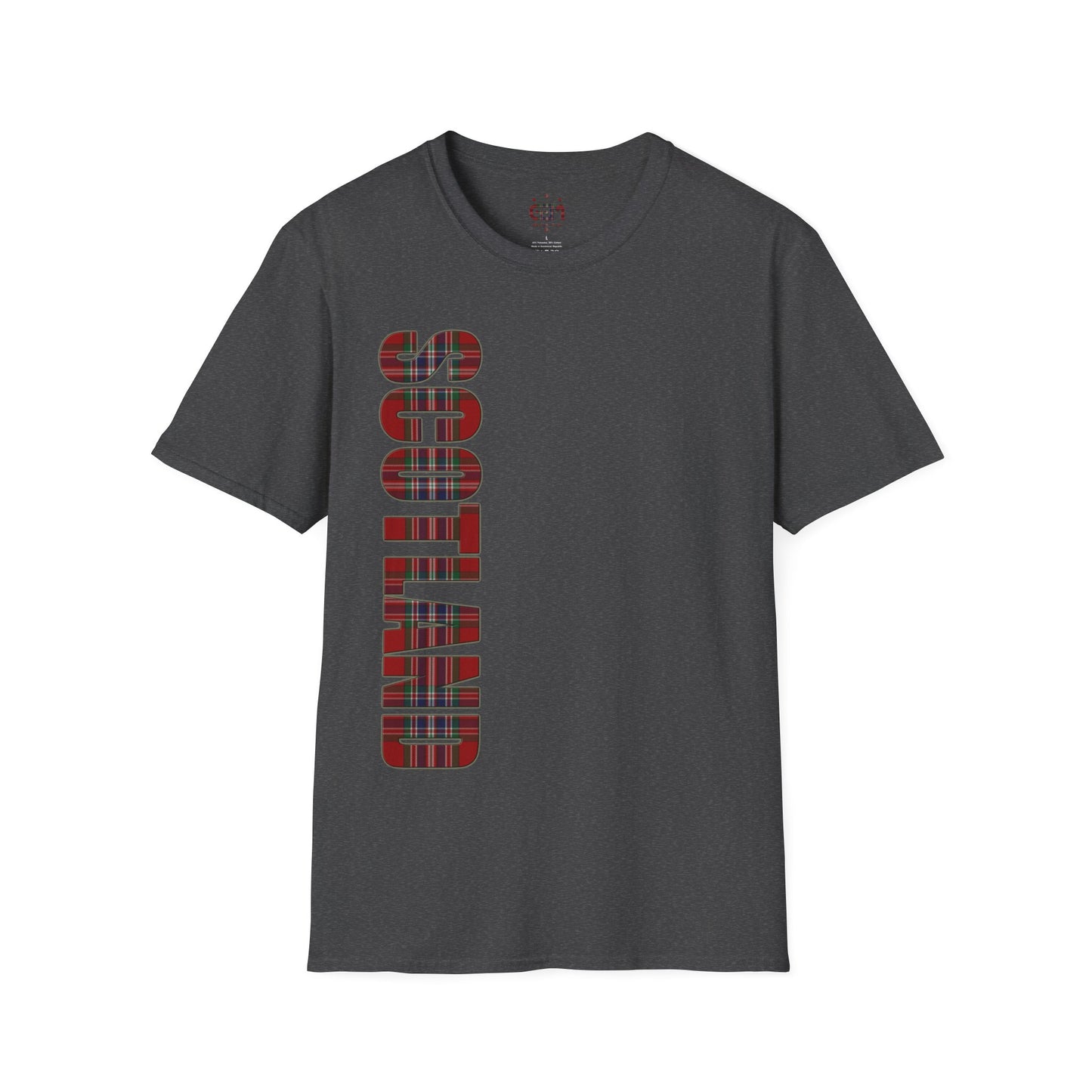 Scotland Lettering Tartan Softstyle Unisex T-Shirt, MacFarlane Tartan Tee