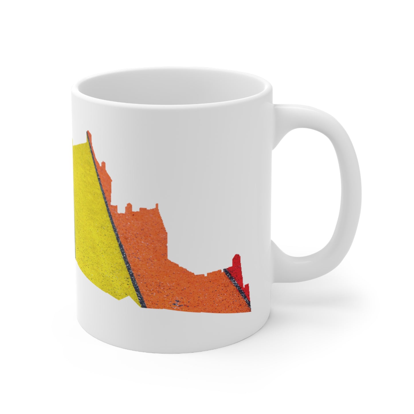 Edinburgh Castle Pride Road Art Mug, White