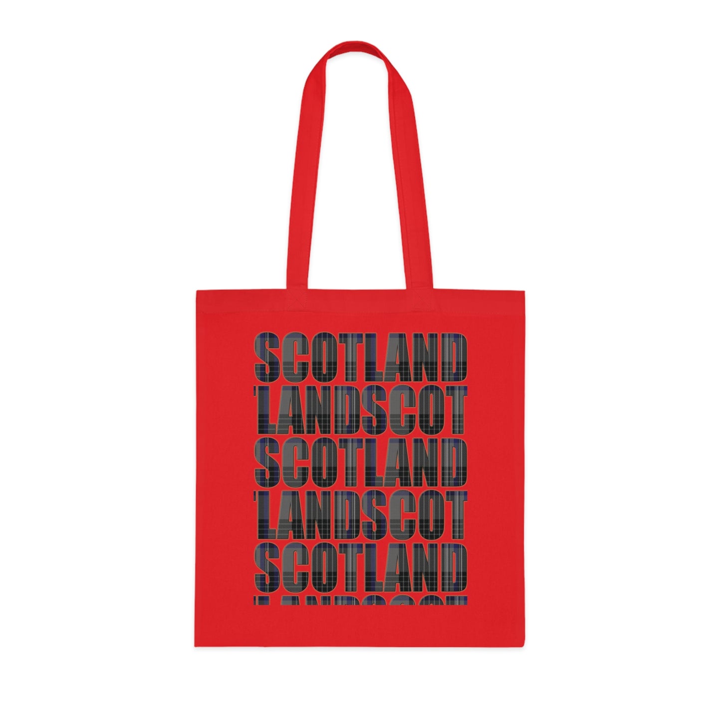 Reversible Scotland Tartan Map Cotton Tote Bag - Hood Tartan