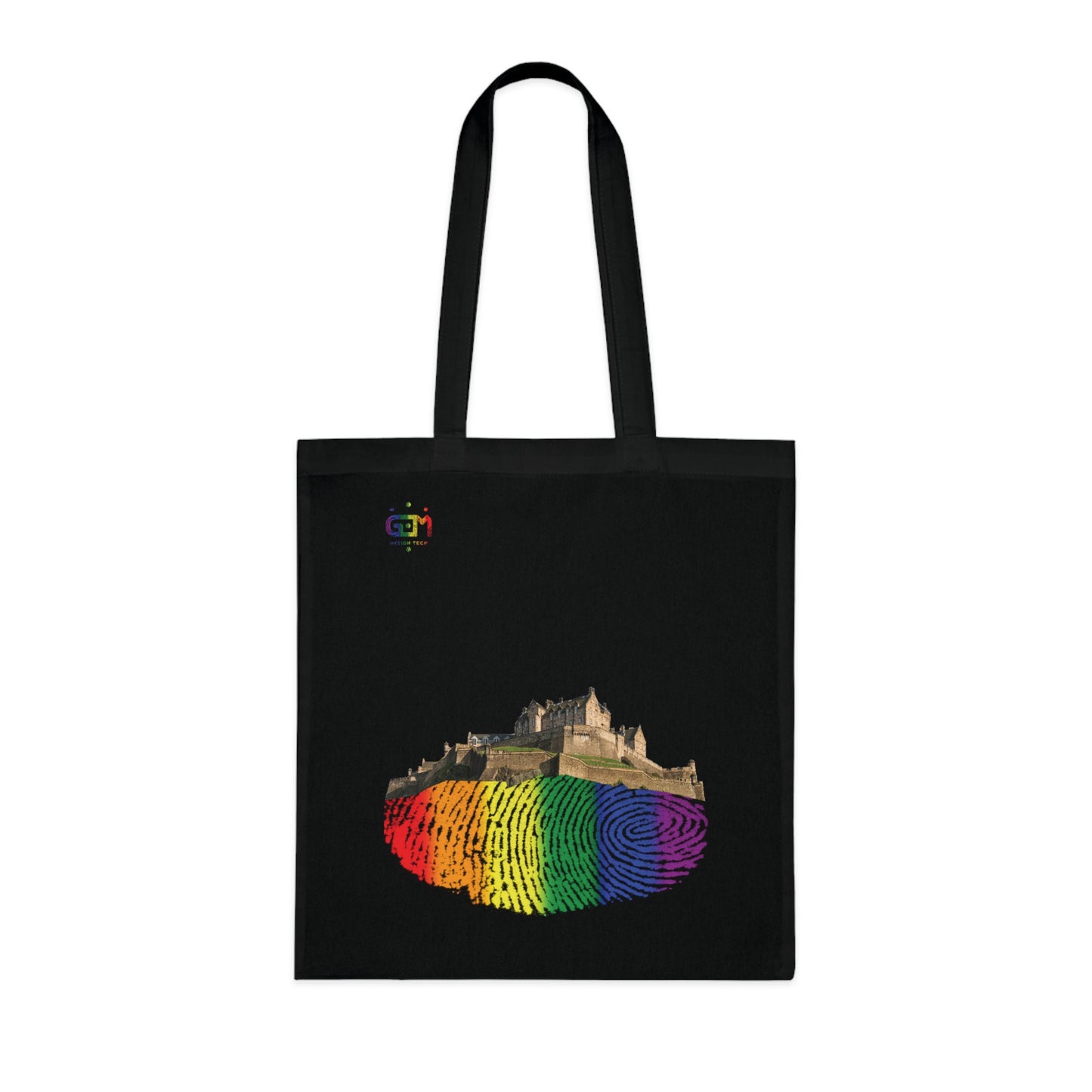 Pride Fingerprint Rock Edinburgh Castle Cotton Tote Bag