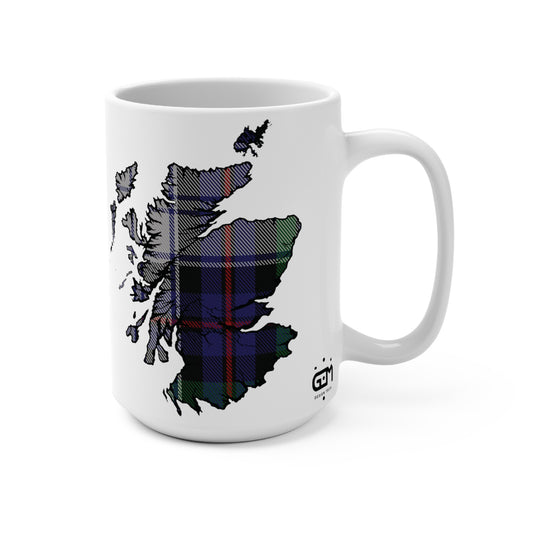 Scotland Map Mug 15oz, Argyle Dress Tartan