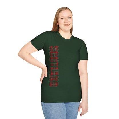 Scotland Lettering MacGregor Tartan Softstyle T-Shirt, Unisex Tee, Various Colours