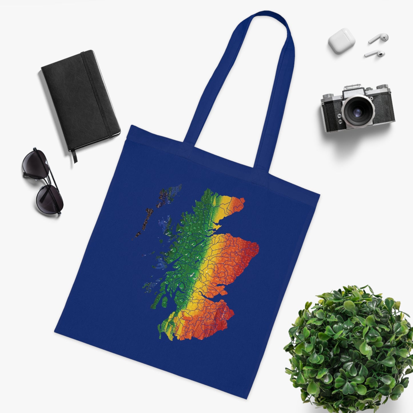 Scotland Pride Rain Clan Map Cotton Tote Bag