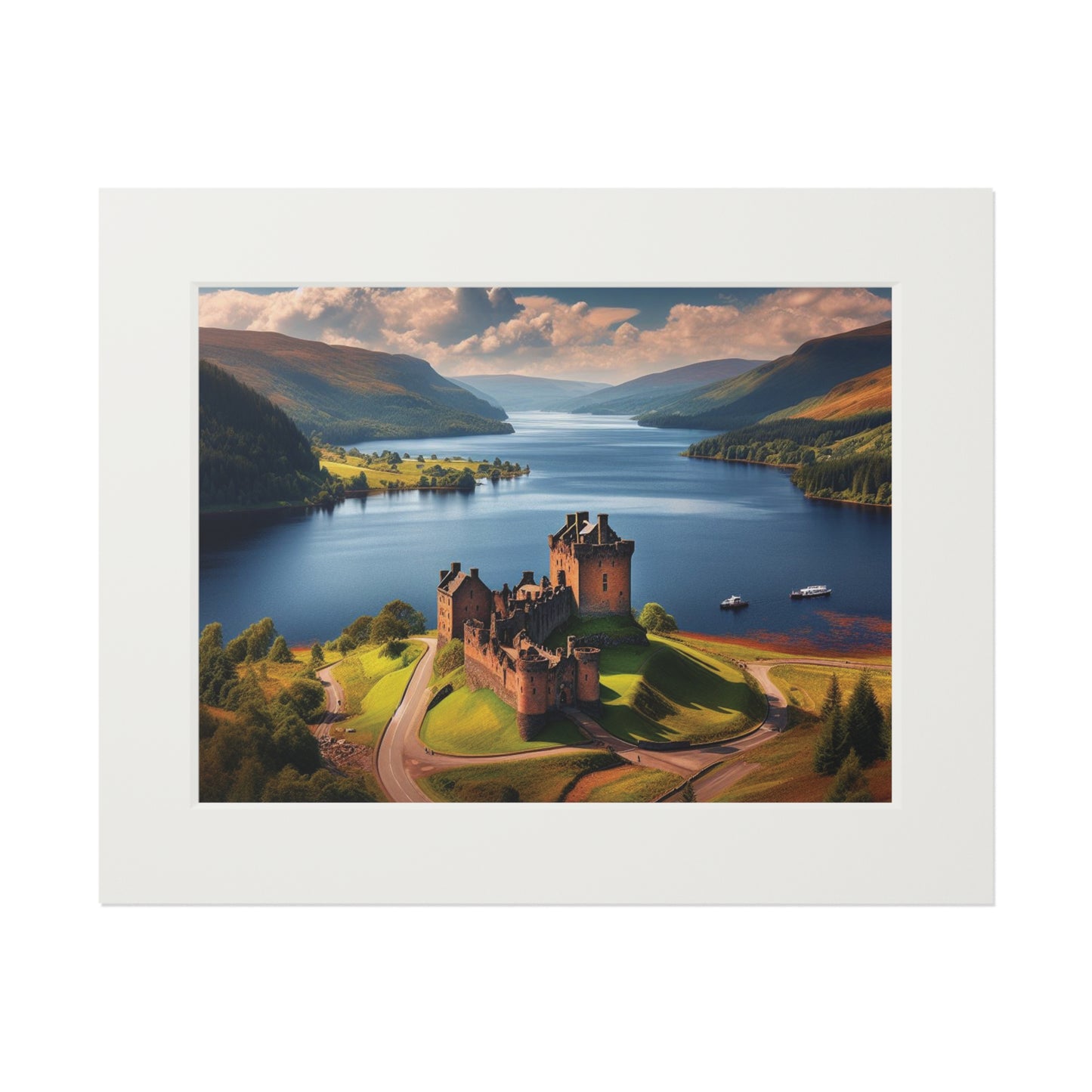 Urquhart Castle Fine Art Print, Scotland Art, Paper Frame, Various Sizes, Horizontal