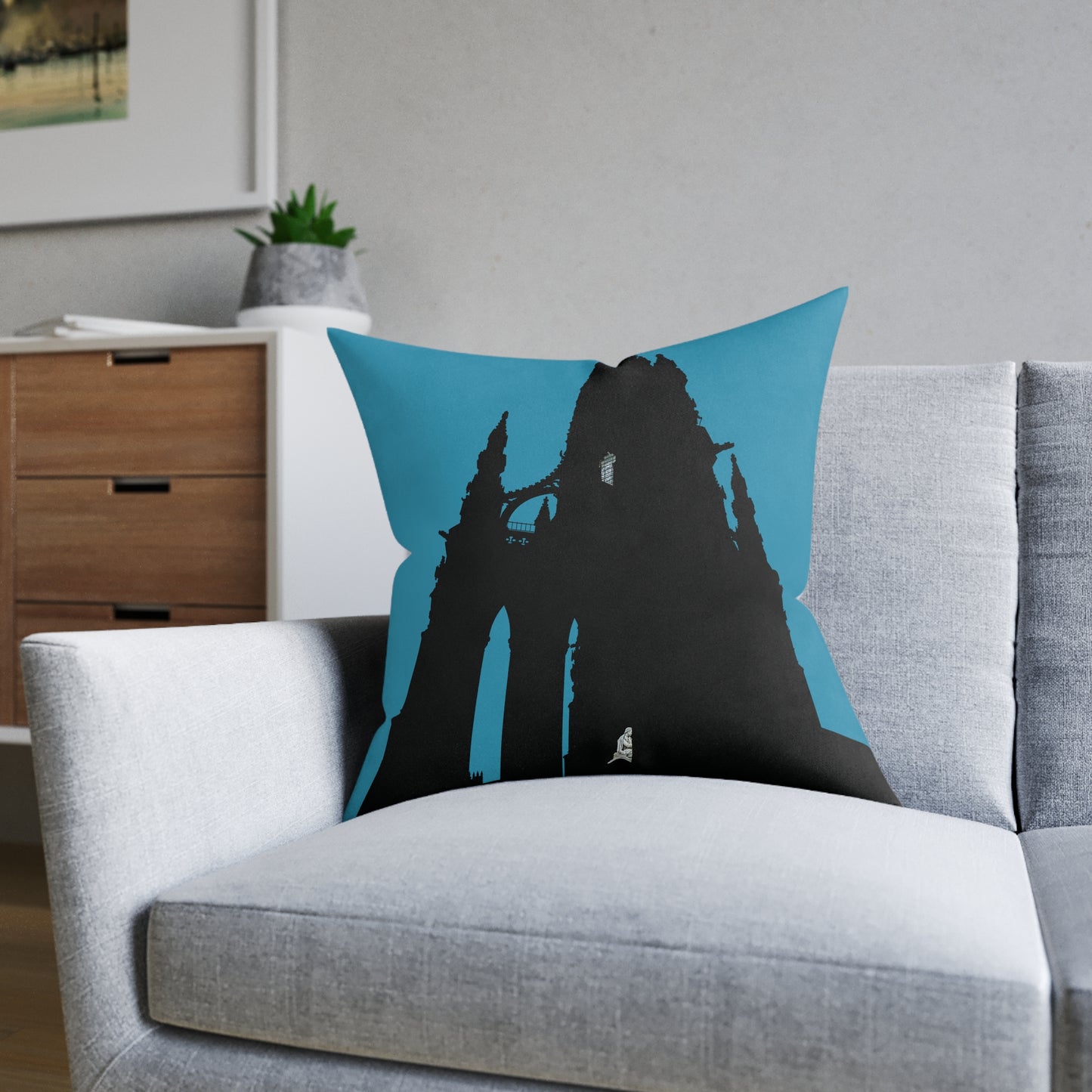 Coussins carrés Scotland Art Silhouette : différentes tailles