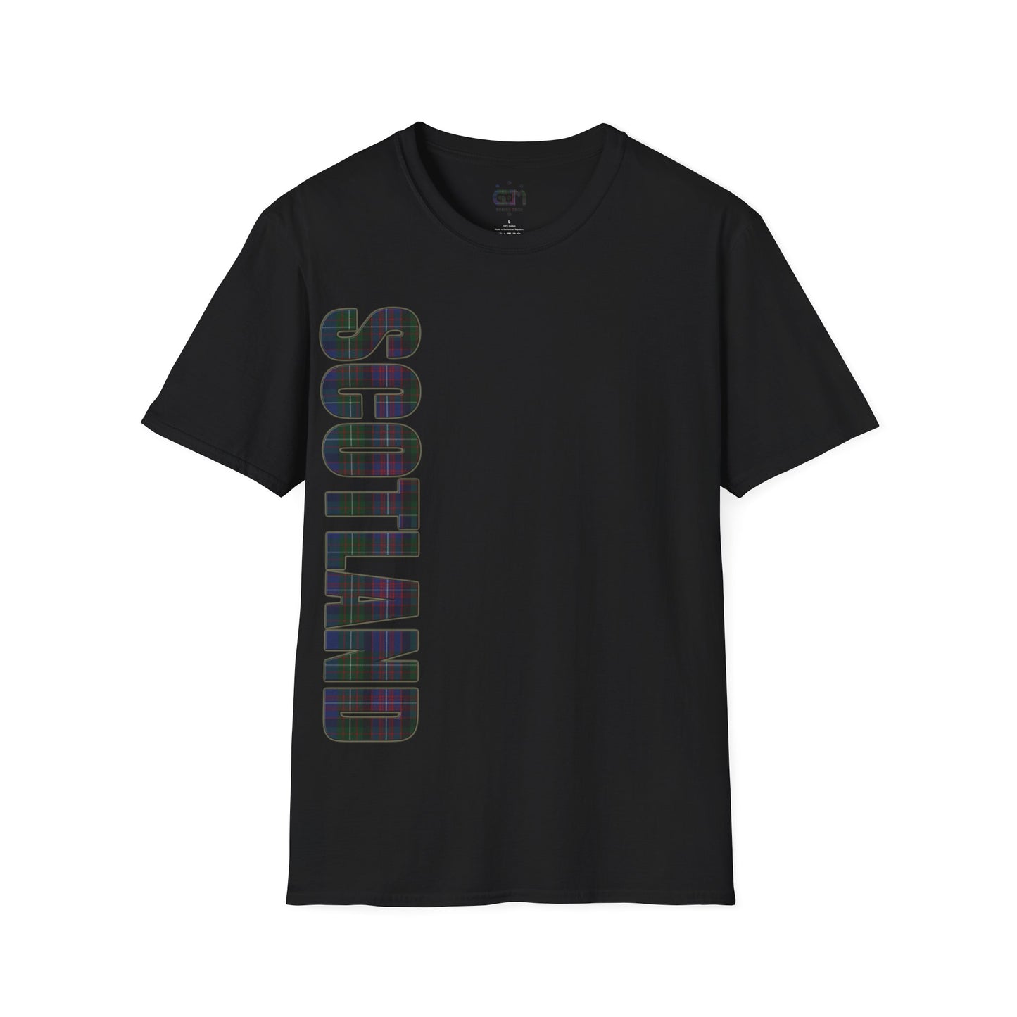 Scotland Lettering Rankin Tartan Softstyle T-Shirt, Unisex Tee, Various Colours