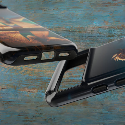 Kelpies Northern Lights Art Phone Case, Scotland, Google