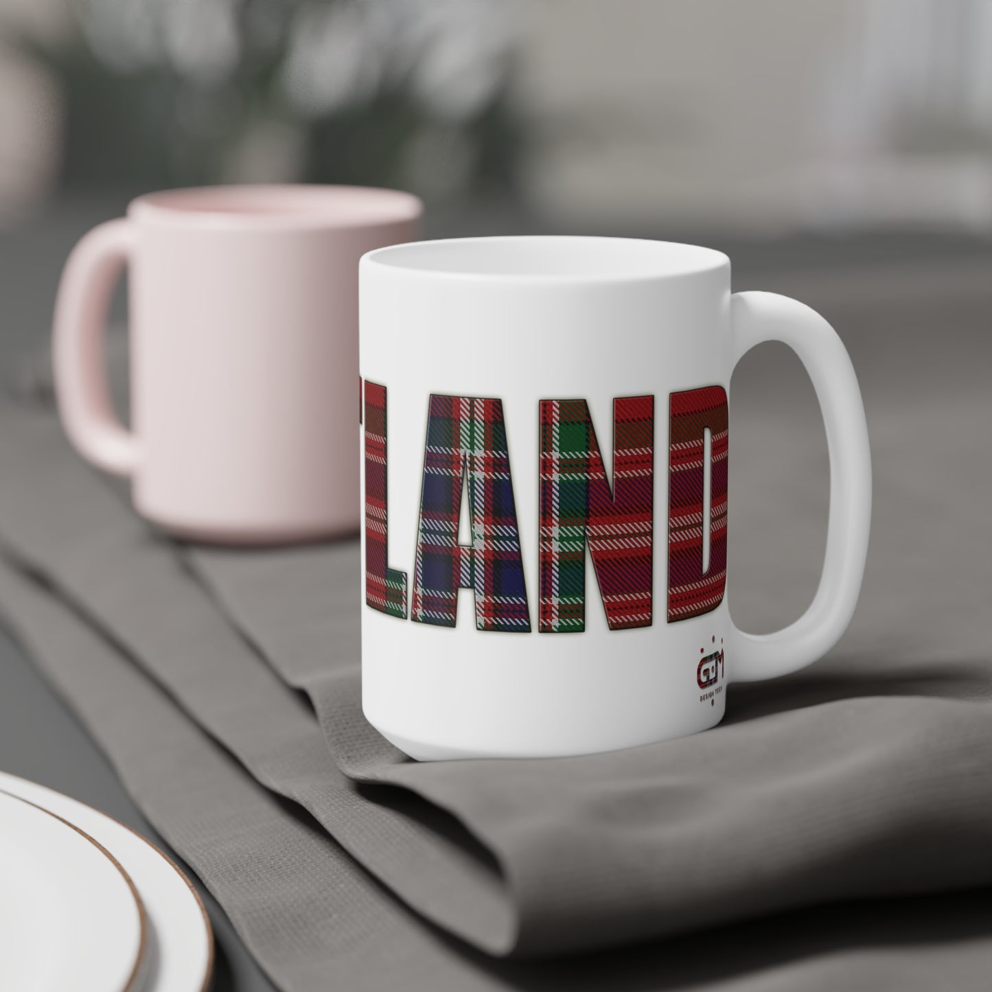 Scotland Tartan Mug - MacFarlane Tartan, Various Sizes