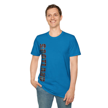 Scotland Lettering Stewart Tartan Softstyle T-Shirt, Unisex Tee, Various Colours