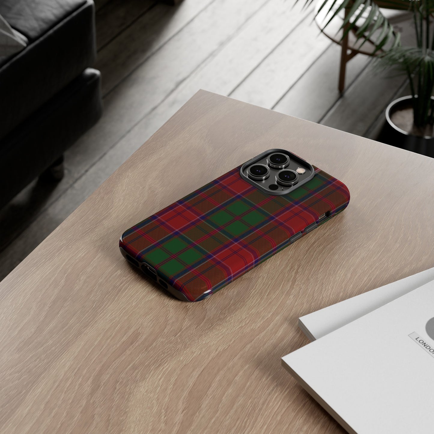 Étui de téléphone à motif tartan écossais - Grant, Divers