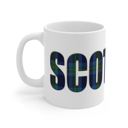 Scotland Tartan Mug - Miller, Coffee Cup, Tea Cup, Scotland, White