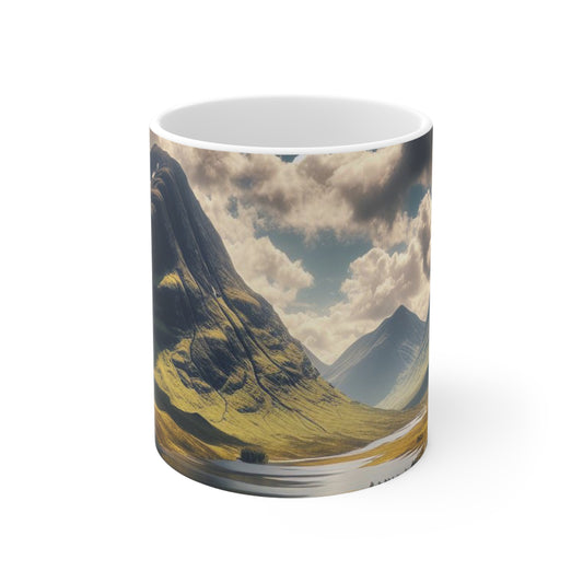 Glen Coe Mug - Highlands, Coffee Cup, Tea Cup, Scotland, White